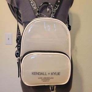 Kendall & Kylie white Jelly mini backpack